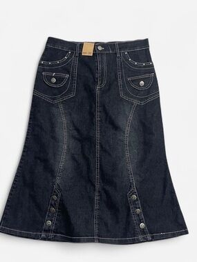 Y2k Yilukadan Jean charcoal black skirt size 30